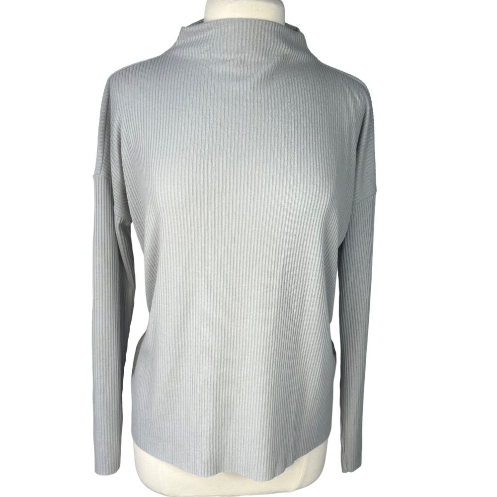 Lucky Brand Sweater Womens Medium Gray New Pull Over Ribbed